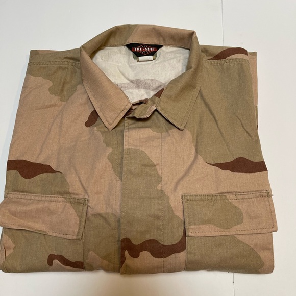 Mens TRU-SPEC Cotton Ripstop BDU Coat 2XL Tactical  Camo Uniform Shirt - Picture 13 of 13